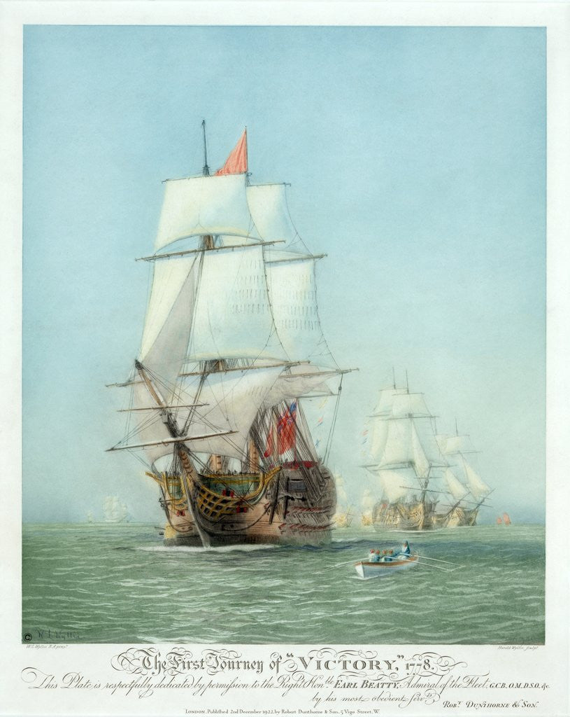 Detail of The First Journey of â€˜Victory,' 1778 by Anonymous