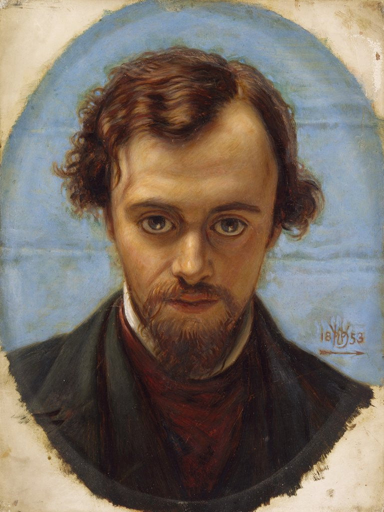 Detail of Portrait of Dante Gabriel Rossetti by William Holman Hunt