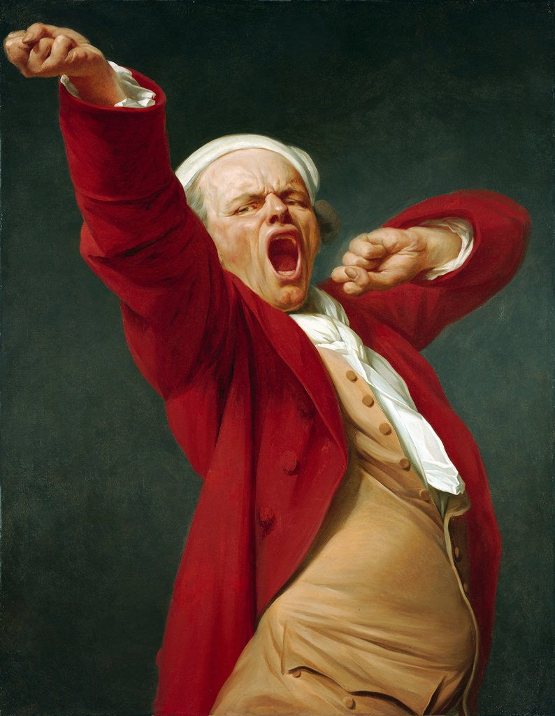 Detail of Self-Portrait, Yawning by Joseph Ducreux