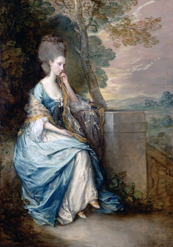 Detail of Portrait of Anne, Countess of Chesterfield by Thomas Gainsborough