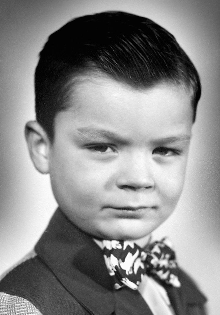 Detail of Young boy kindergarten school portrait, ca. 1948. by Anonymous