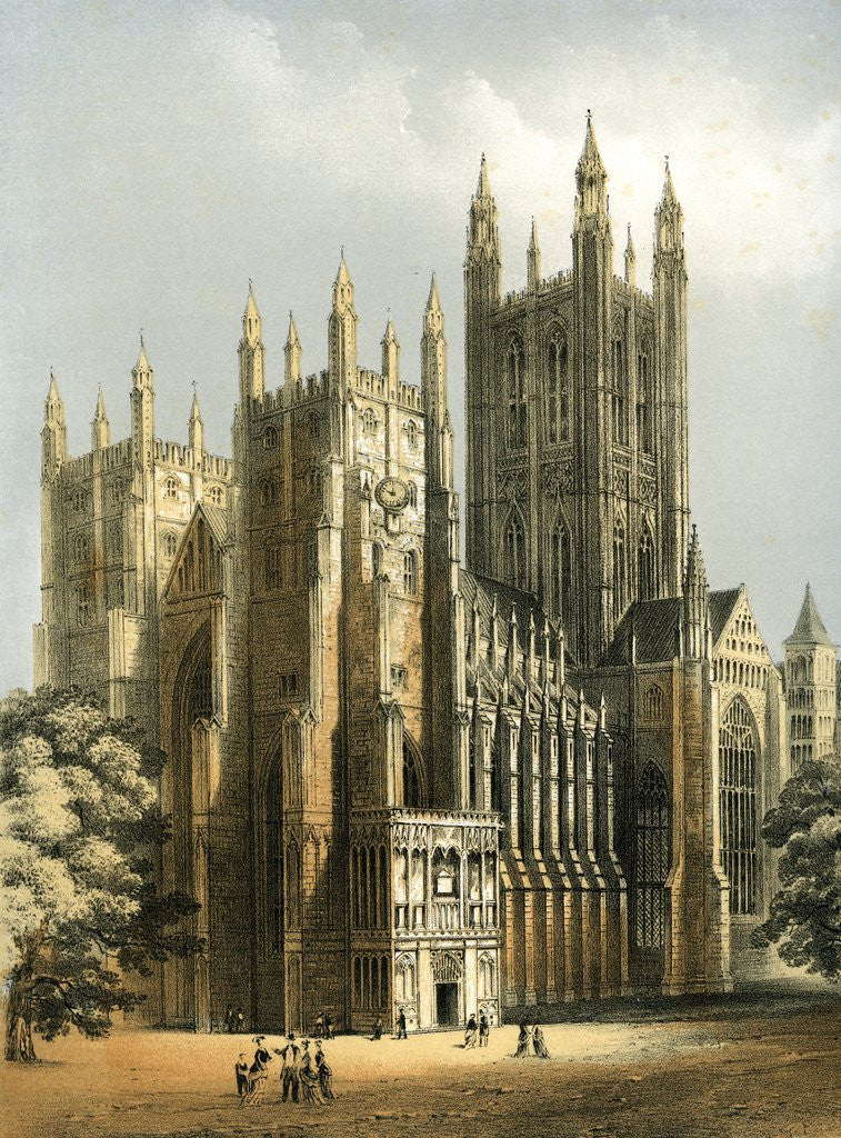 Detail of Canterbury Cathedral, Kent, c1870. Artist: WL Walton by Anonymous