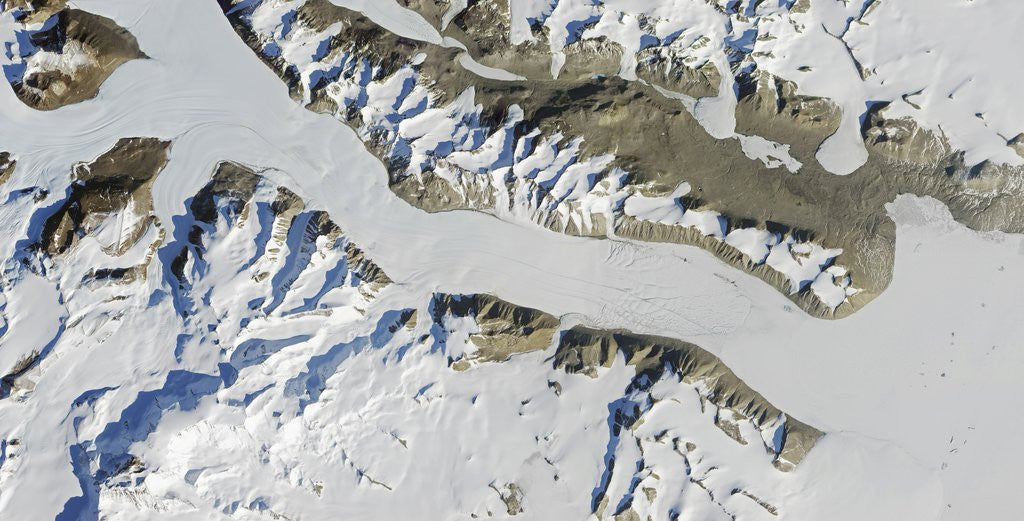 Detail of Satellite view of Ferrar Glacier, Antarctica by Anonymous