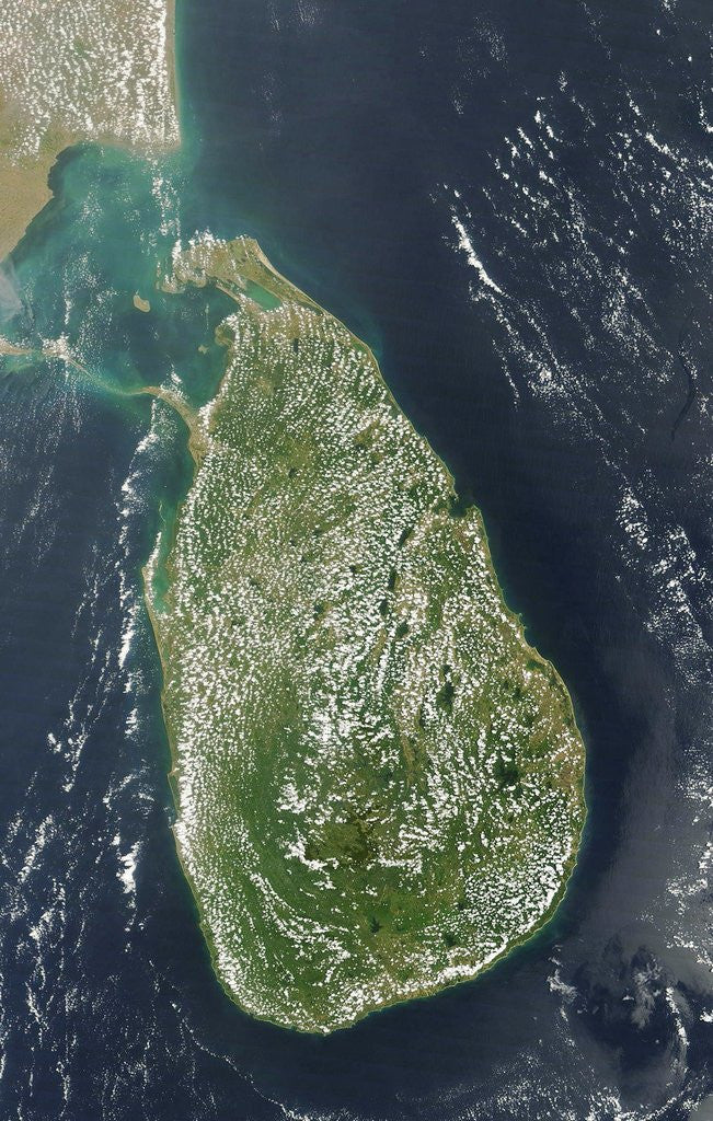 Detail of Satellite view of Sri Lanka by Anonymous
