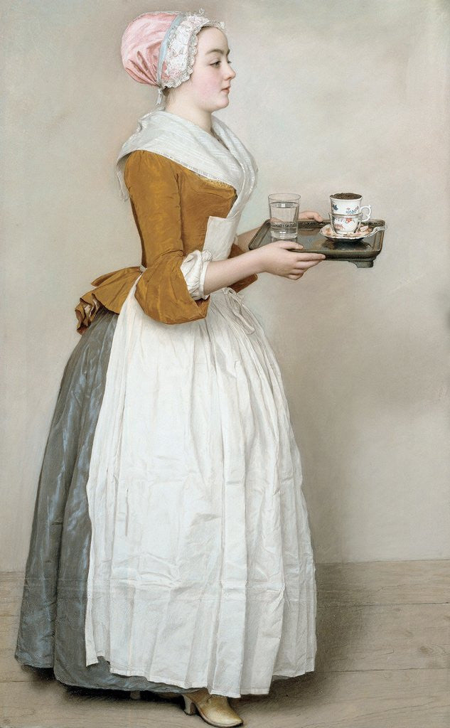 Detail of The Chocolate Girl by Jean-Etienne Liotard