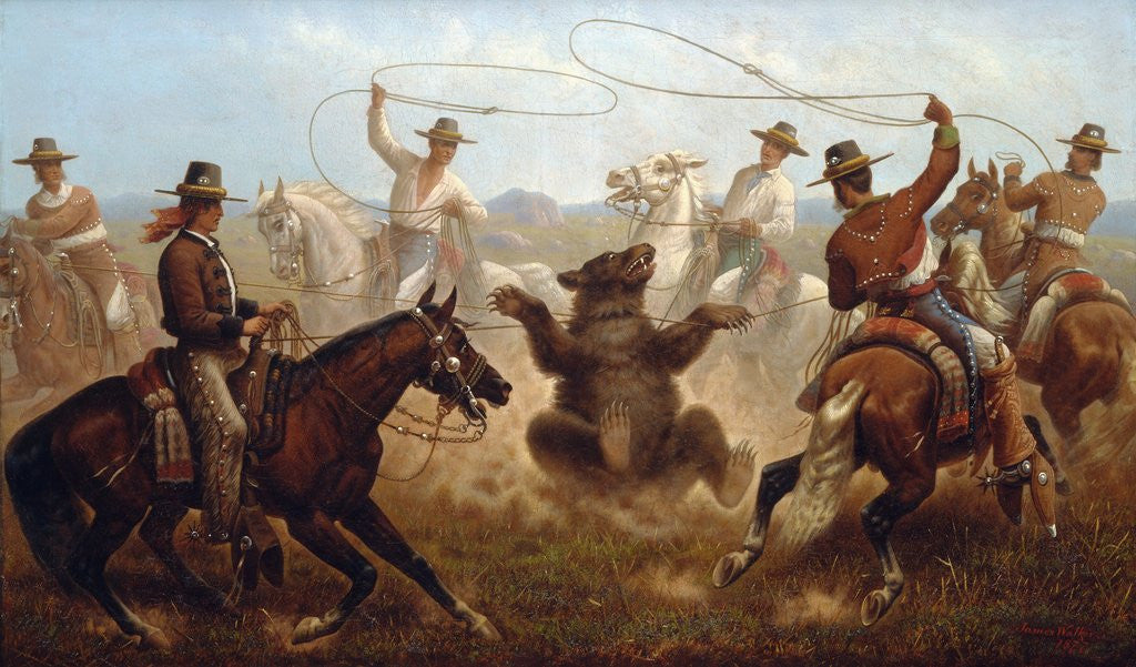 Detail of Cowboys Roping a Bear by James Walker