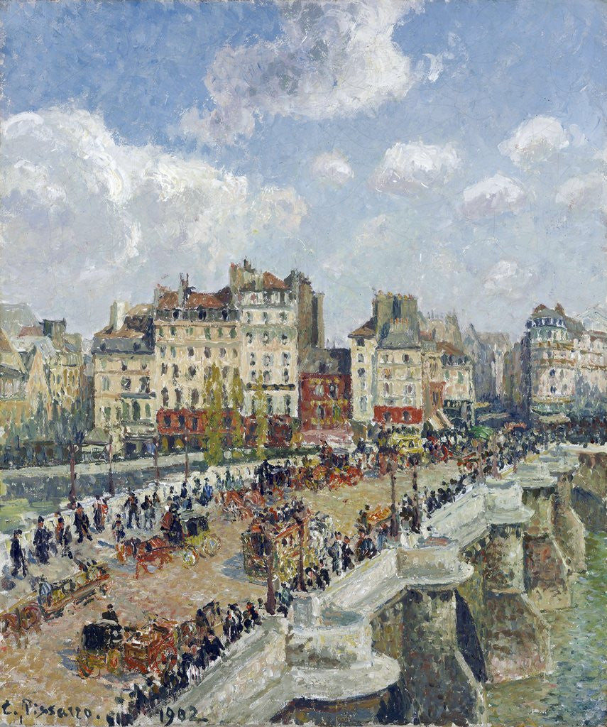 Detail of The Pont-Neuf, Paris by Camille Pissarro
