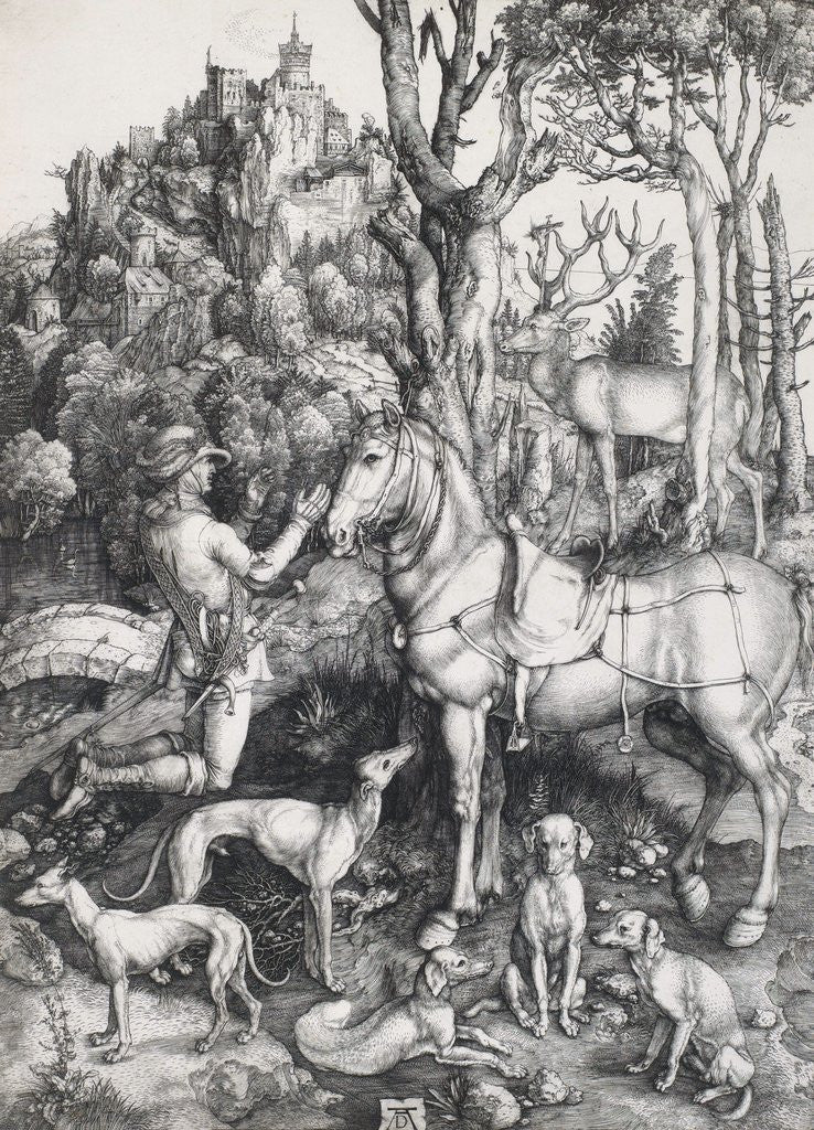 Detail of Saint Eustace by Albrecht Dürer