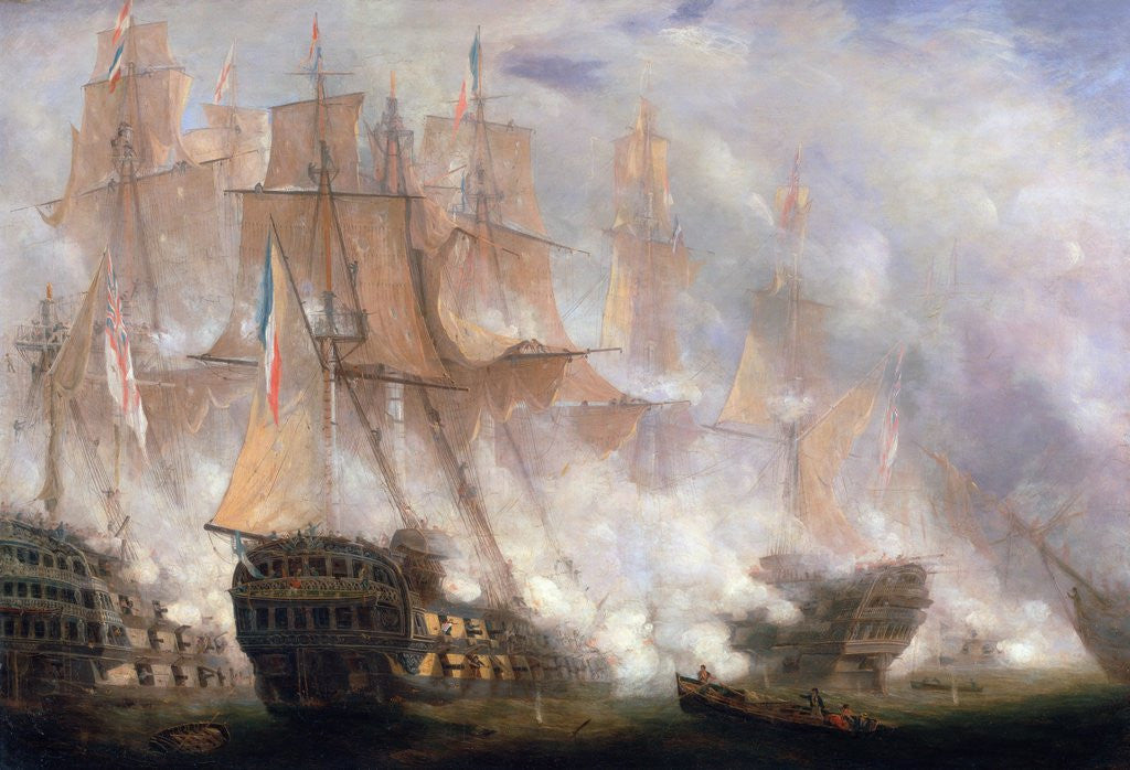 Detail of The Battle of Trafalgar by John Christian Schetky