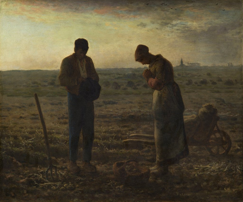 Detail of The Angelus (Prayer) by Jean-François Millet