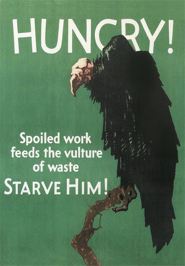 Detail of Hungry Vulture Poster by Anonymous