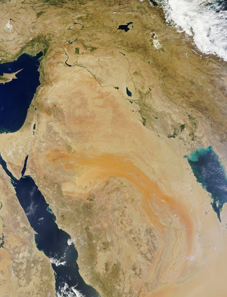 Detail of Satellite view of the Middle East by Anonymous