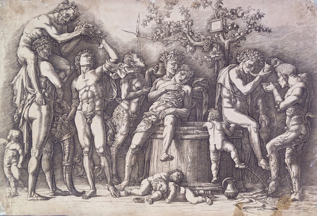 Detail of A Bacchanal with a Wine-Press by Andrea Mantegna