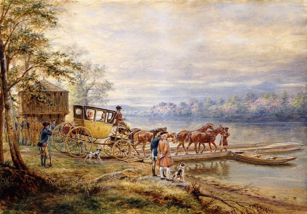 Detail of Waiting for the Ferry by Edward Lamson Henry