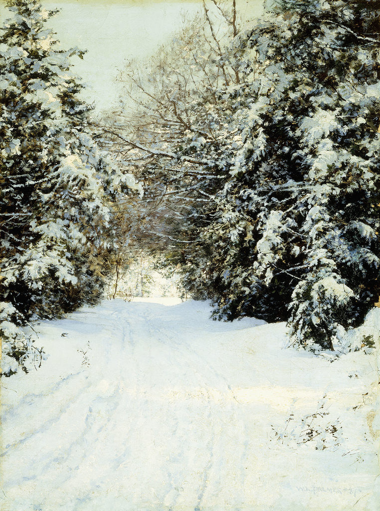 Detail of Snow-Laden Trees by Walter Launt Palmer