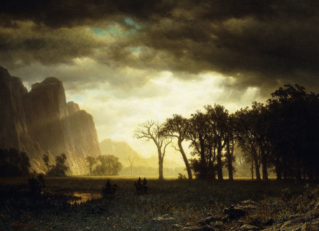 Detail of Passing Storm in Yosemite by Albert Bierstadt