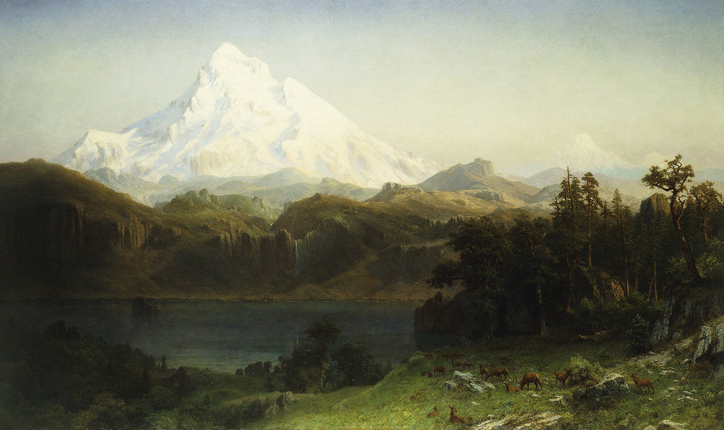 Detail of Mount Hood in Oregon by Albert Bierstadt