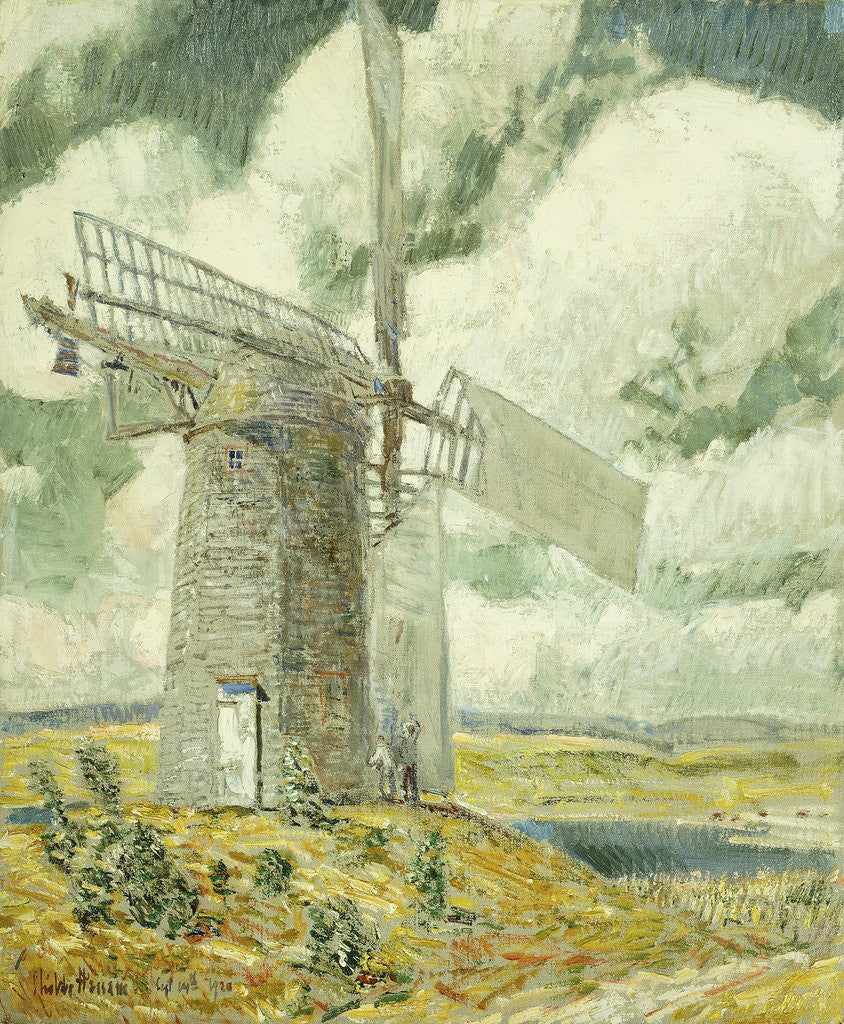 Detail of Bending Sail on the Old Mill, Bridgehampton by Frederick Childe Hassam