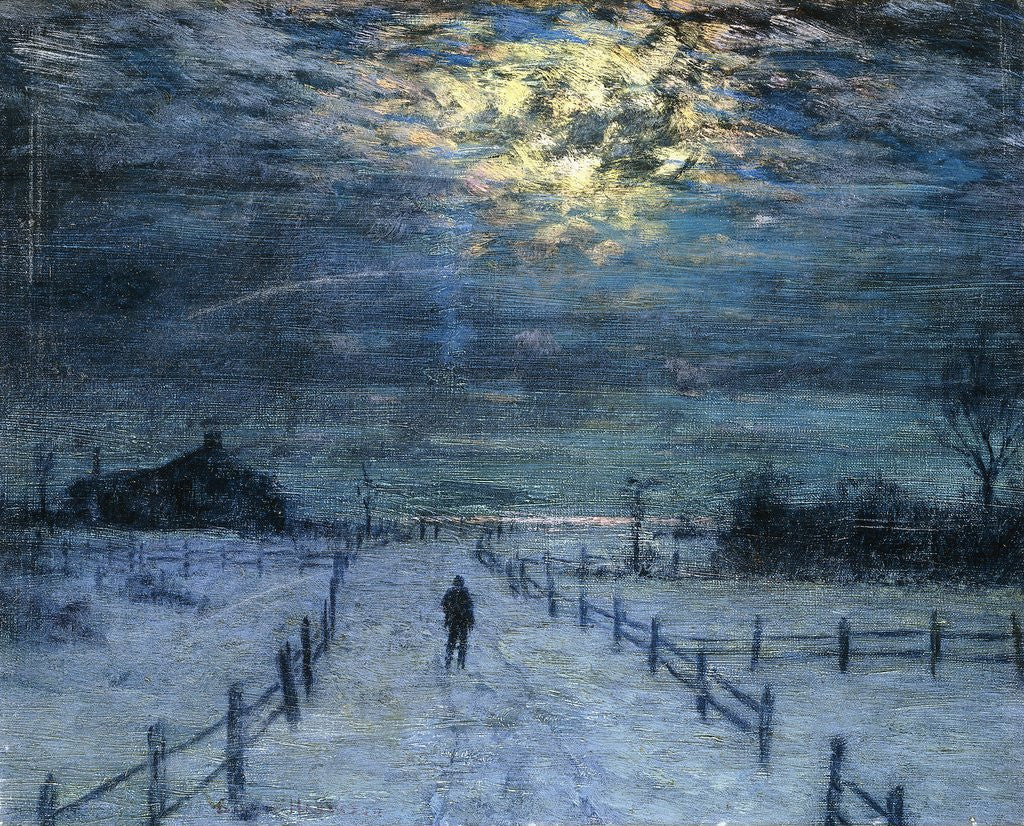 Detail of A Wintry Walk by Lovell Birge Harrison