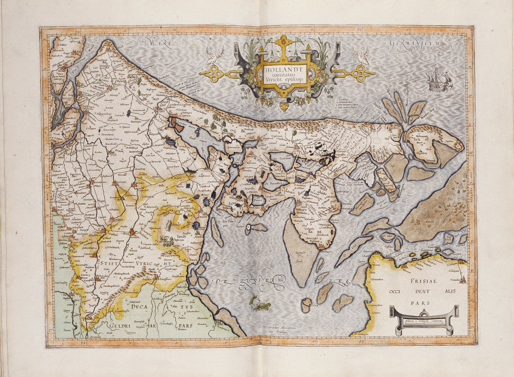 Detail of Holland by Gerard and Rumold Mercator by Anonymous
