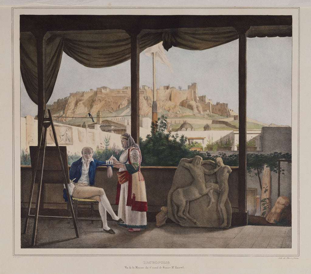 Detail of A View of the Acropolis from the French Consul, M. Fauvwel's House by Anonymous