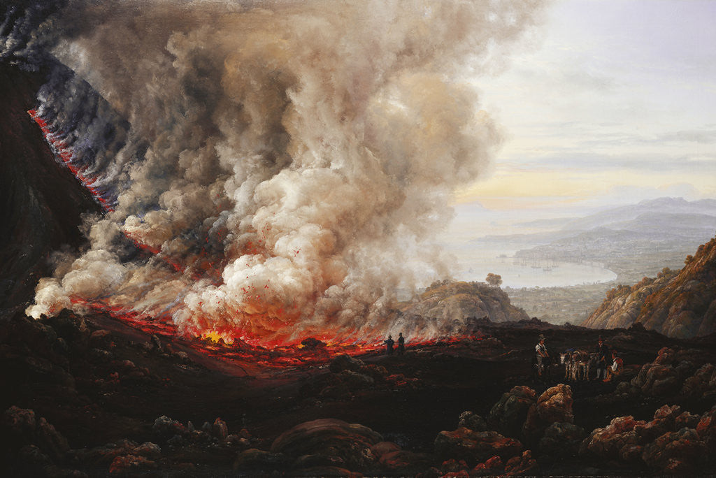 Detail of The Eruption of Vesuvius by Johan Christian Dahl