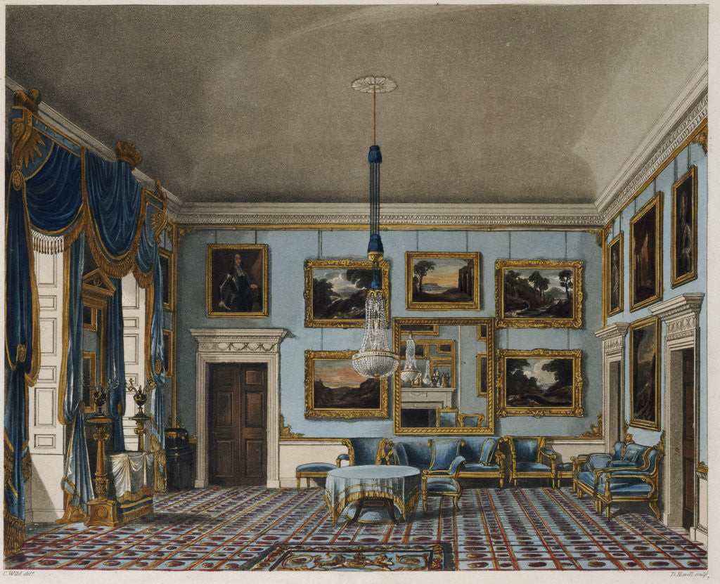 Detail of The Blue Velvet Room, Buckingham House by Anonymous