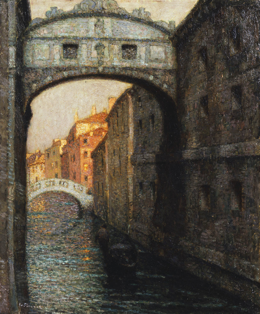 Detail of Venice - the Bridge of Sighs by Henri Le Sidaner