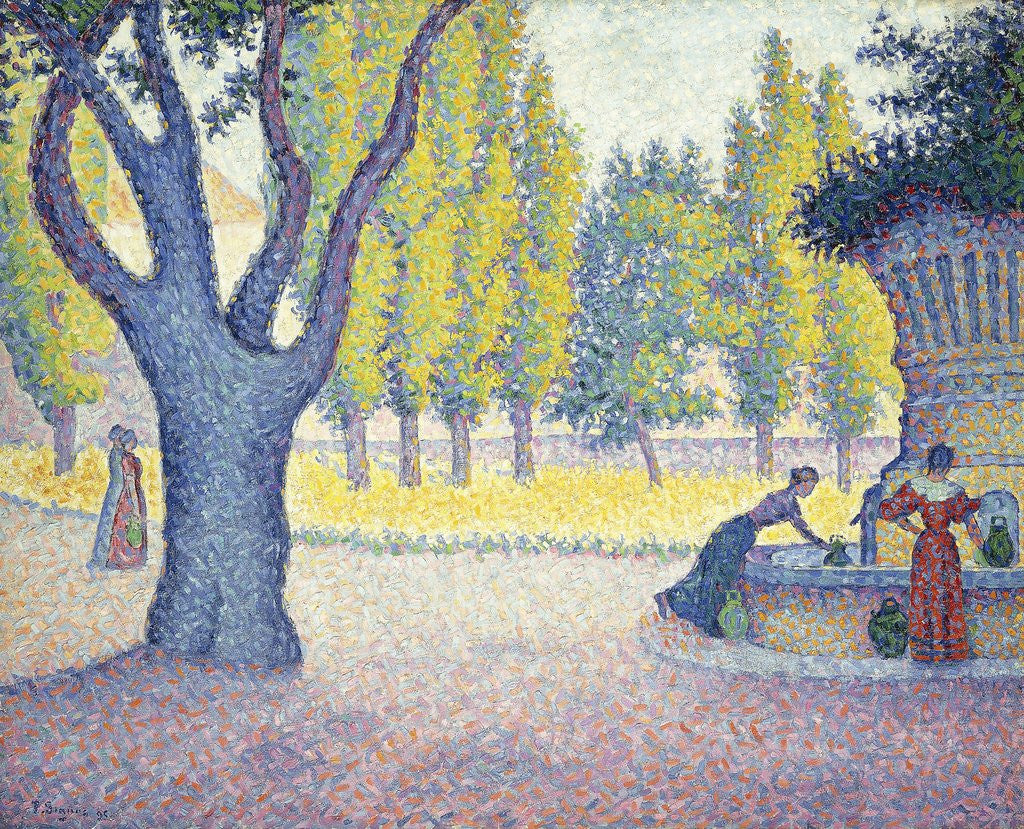 Detail of The Fountain des Lices in St. Tropez by Paul Signac