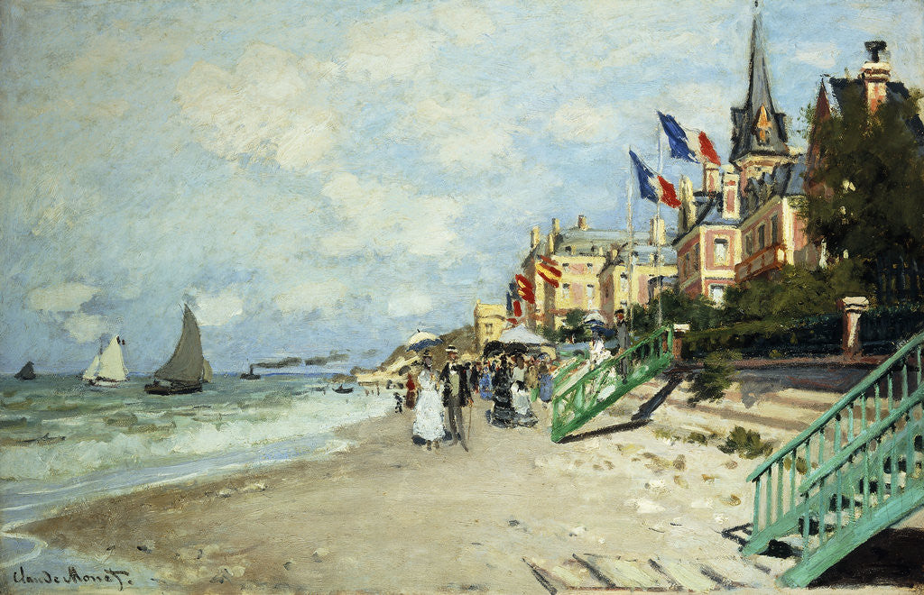 Detail of The Beach at Trouville by Claude Monet