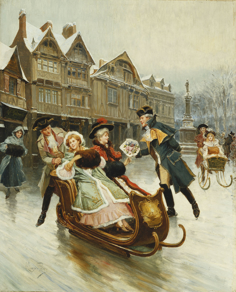 Detail of The Suitor's Sleighride by Alonzo Perez