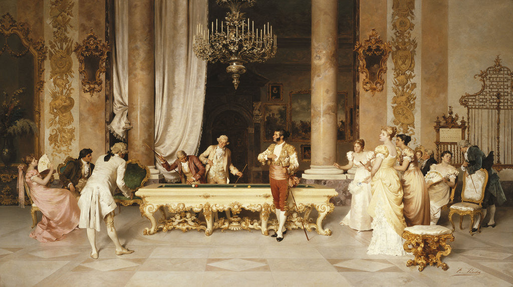 Detail of A Game of Billiards by Francesco Beda