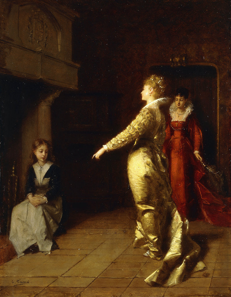 Detail of Cinderella by Charles Francois Pecrus