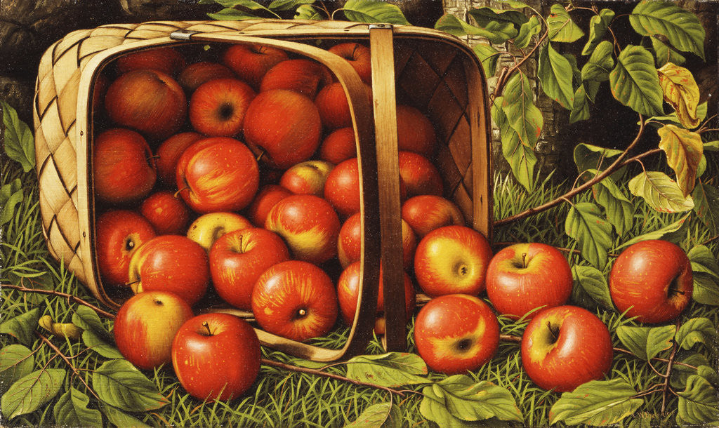 Detail of Basket of Apples by Levi Wells Prentice