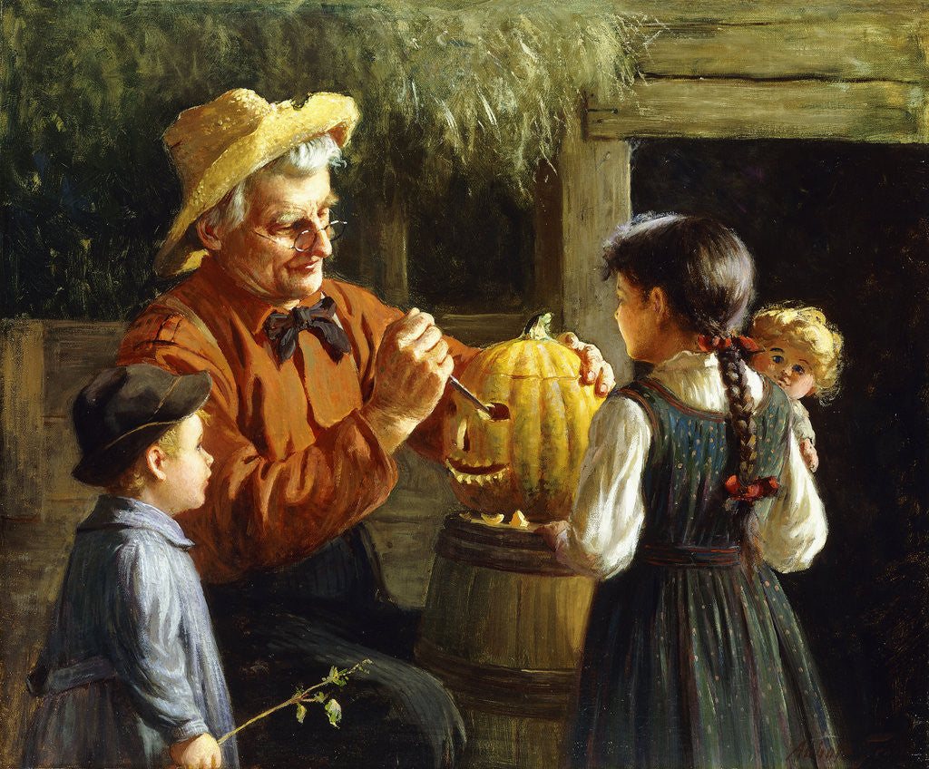 Detail of Jack-O-Lantern by Abbott Fuller Graves