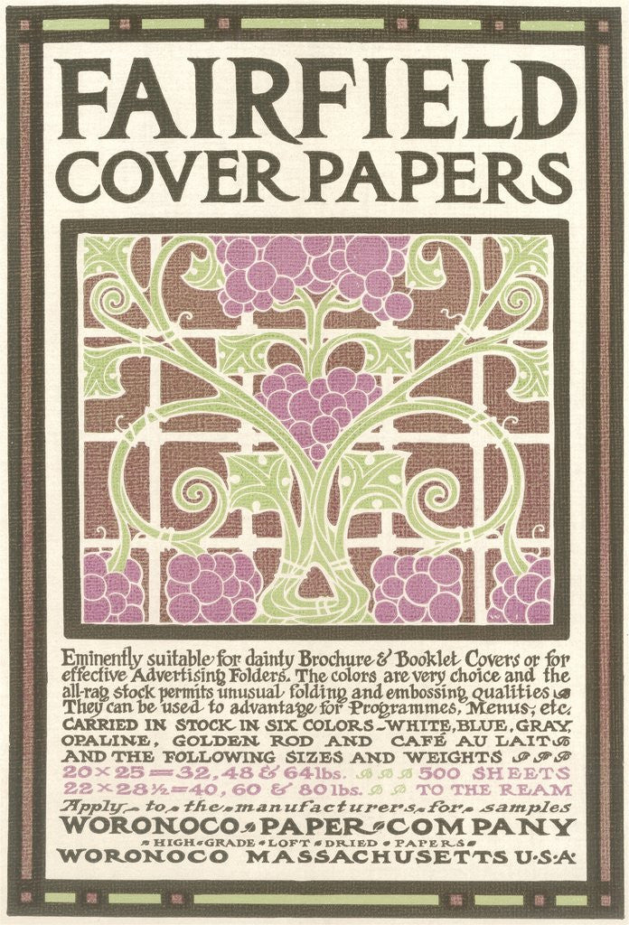 Detail of Fairfield Cover Paper, Arts & Crafts by Corbis