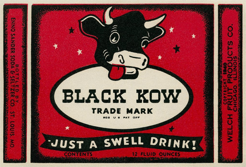 Detail of Black Cow Drink Label by Anonymous
