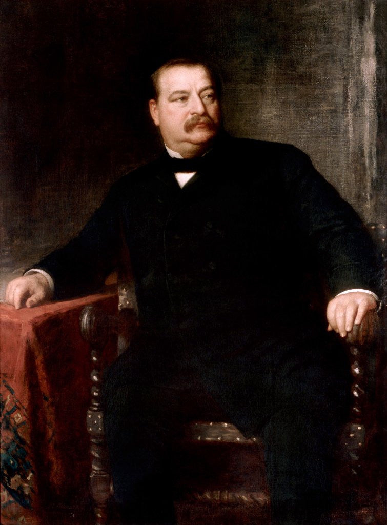 Detail of Grover Cleveland by Eastman Johnson