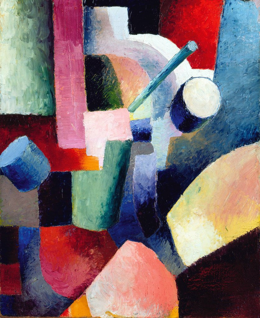 Detail of Colored Composition of Forms by August Macke