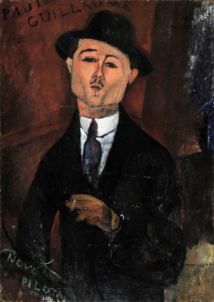 Detail of Paul Guillaume, Novo Pilota by Amedeo Modigliani