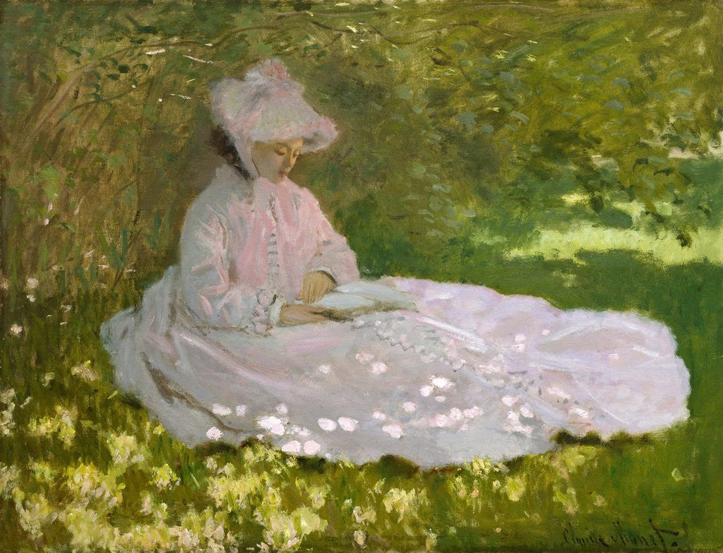 Detail of Springtime by Claude Monet