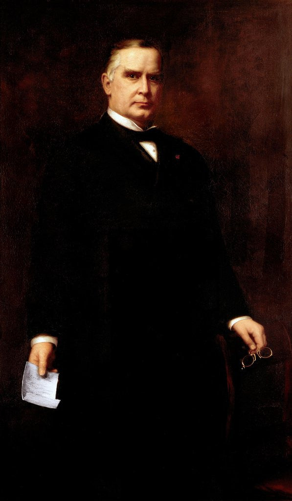 Detail of William McKinley by Harriet Anderson Stubbs Murphy