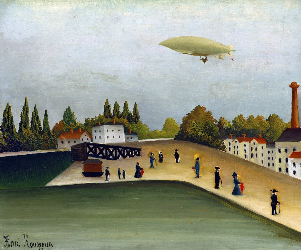 Detail of Quai d'Ivry by Henri Rousseau