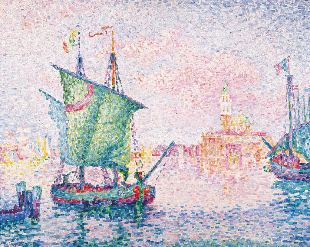 Detail of Venice, The Pink Cloud by Paul Signac