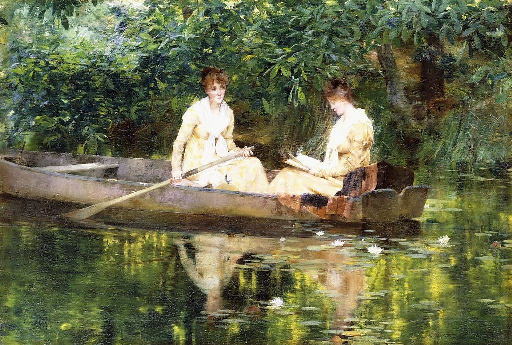 Detail of Women in a Rowboat by Francis Coates Jones