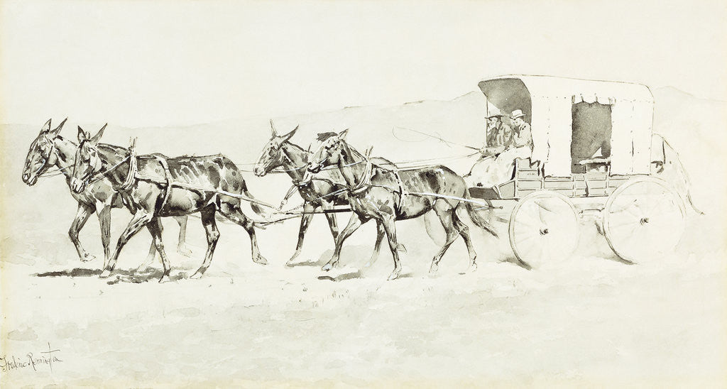 Detail of One of Williamson's Stages by Frederic Remington