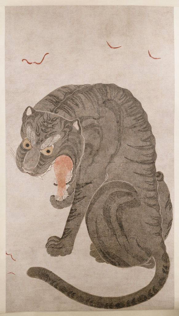 Detail of Tiger and Bats by Anonymous