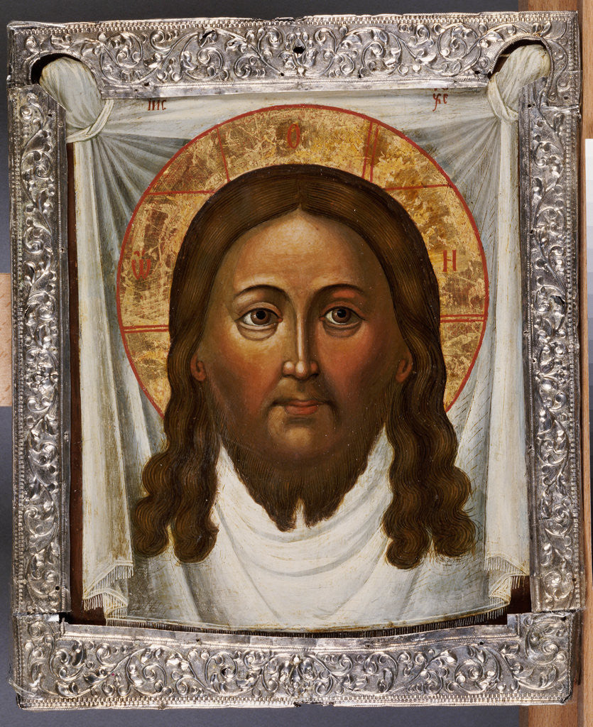 Detail of The Mandylion: The Face of the Saviour on a White Kerchief by Anonymous