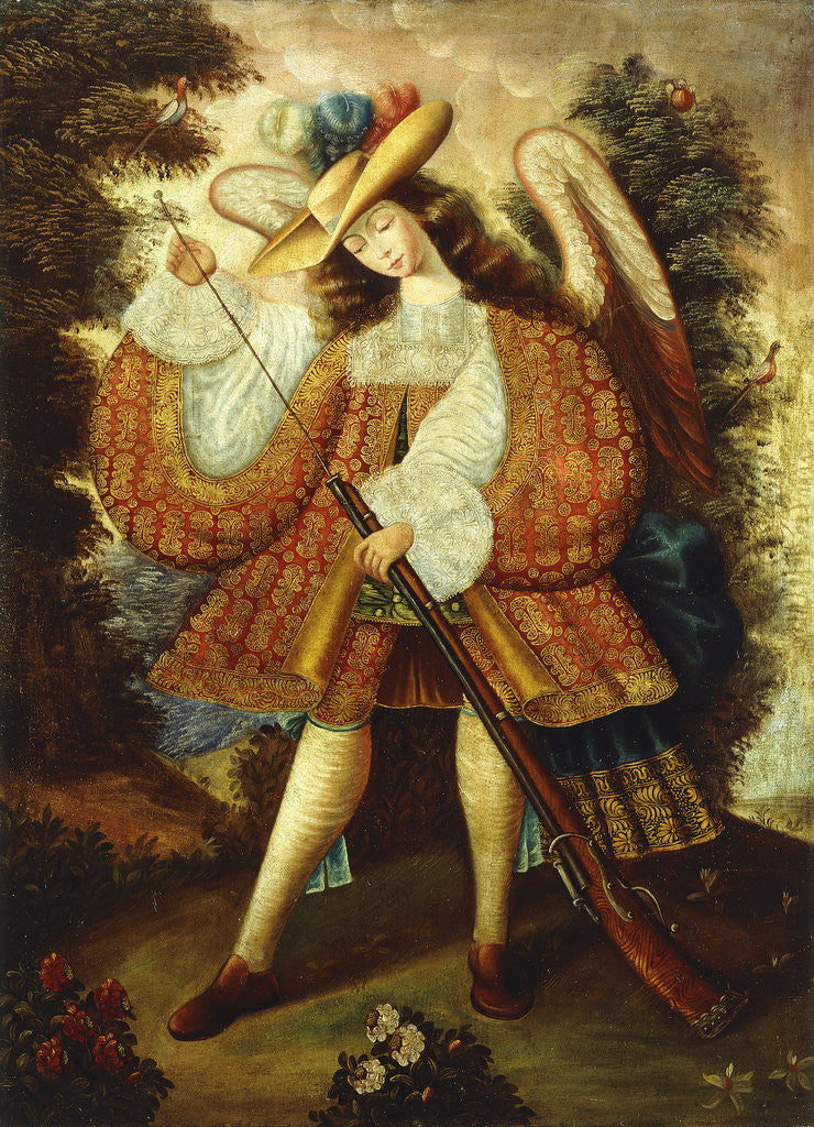 Detail of Archangel with Arquebus by Anonymous