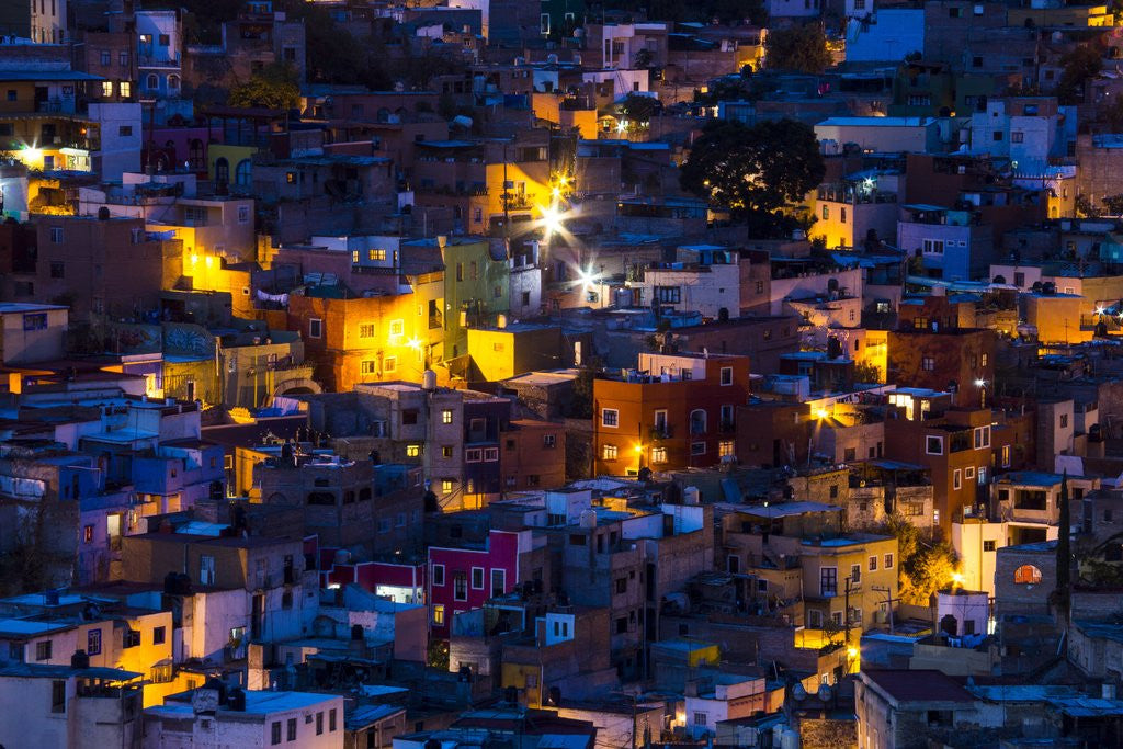 Detail of Night Lighting of the city of Guanajuato by Anonymous